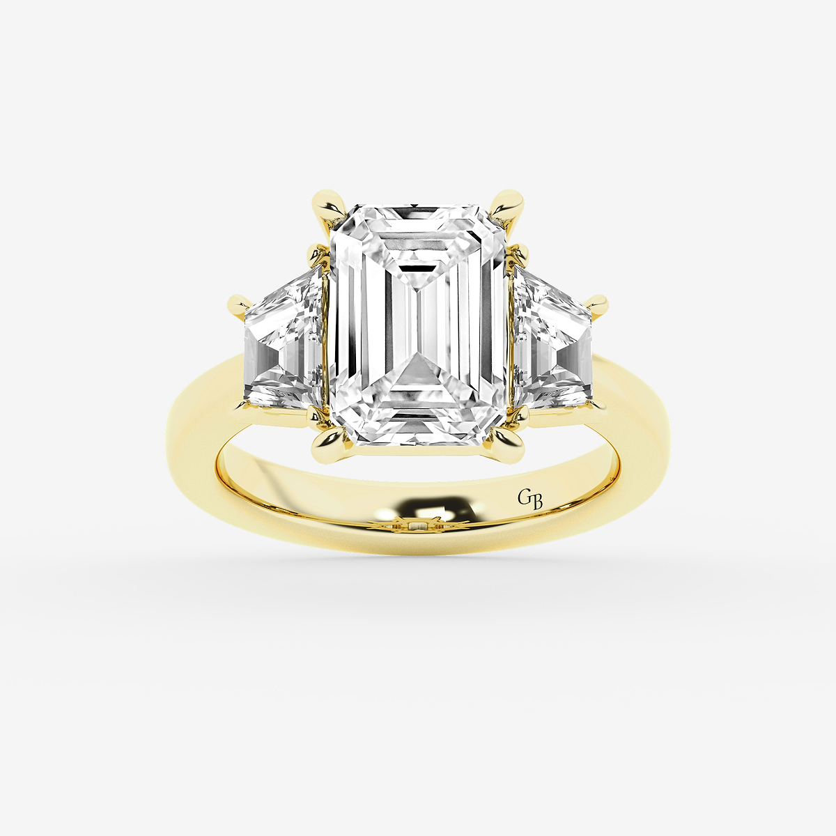 5 ctw Emerald Lab Grown Diamond Engagement Ring